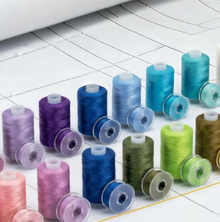 90-Piece Multicolored Sewing Thread Set, Including Polyester Thread and Pre-Wound Bobbins
