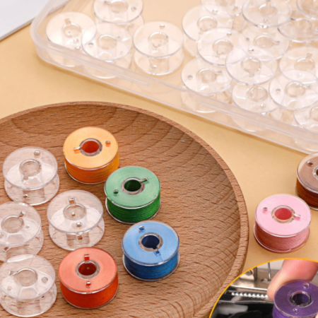 36-Color Pre-Wound Bobbin and Sewing Thread Collection