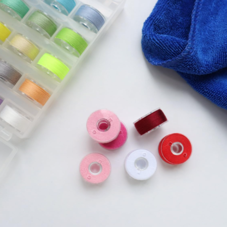 36-Piece Sewing Bobbin and Thread Set, Including a Bobbin Storage Case