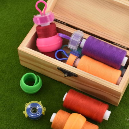 142-Piece Sewing Spool Organization Kit, Featuring Bobbin Clips and Spool-Securing Accessories