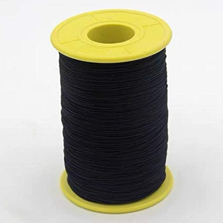 2-Spool Set of Black and White Elastic Sewing Thread for Shirring and Handcrafting