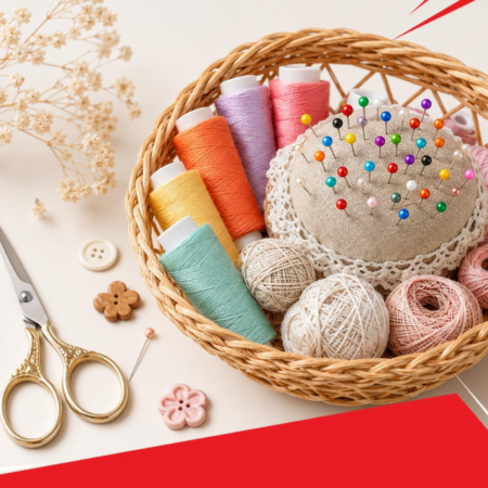 100 Colorful Round-Head Sewing Pins for Fabric
