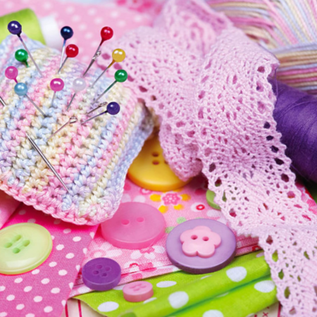 250 Colorful Plastic-Head Sewing Pins