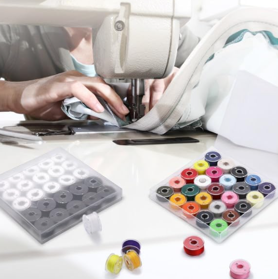 25-Spool Multicolored Sewing and Embroidery Thread Set
