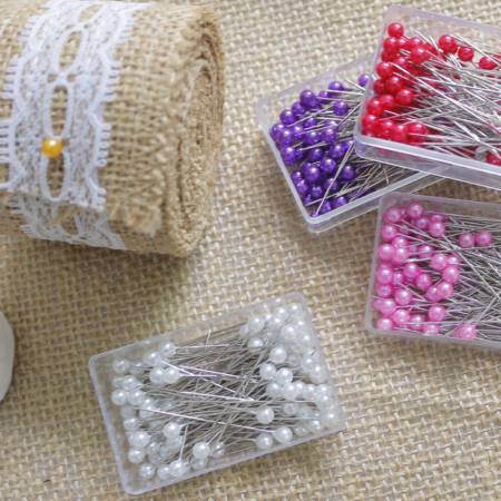 1200 Pearl-Head Sewing Pins for Fabric