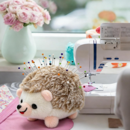1 Hedgehog-Shaped Pincushion/Storage Holder