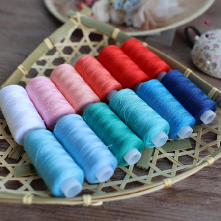 72-Piece Sewing Thread Collection, Including 36 Colors of Polyester Thread and Matching-Color Bobbins