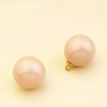 10 apricot-colored round pearl buttons, suitable for shirts, knitwear, and garment decoration