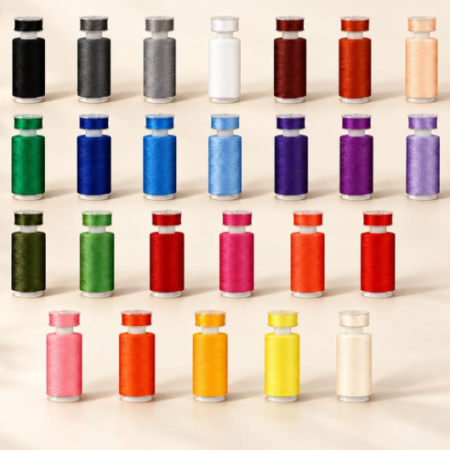 50-Piece Sewing Thread Set, Featuring Multicolored Spools and Pre-Wound Bobbins