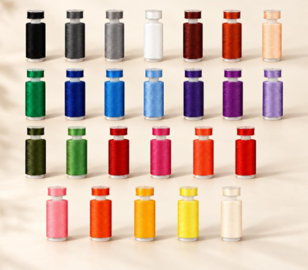50-Piece Sewing Thread Set, Featuring Multicolored Spools and Pre-Wound Bobbins