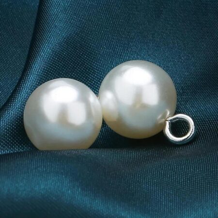 10 mushroom-shaped pearl decorative buttons, ideal for shirts and clothing accessories