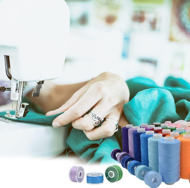72-Piece Hand and Machine Sewing Thread Set, Including Multicolored Spools and Pre-Wound Bobbins